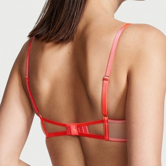 VS Unlined Heart Embroidery Push Up without Padding Bra - Picture 5 of 6